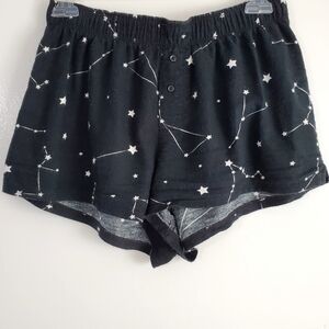 Colsie Black Star Patterned PJ Shorts Womens/Juniors XS Sleepware